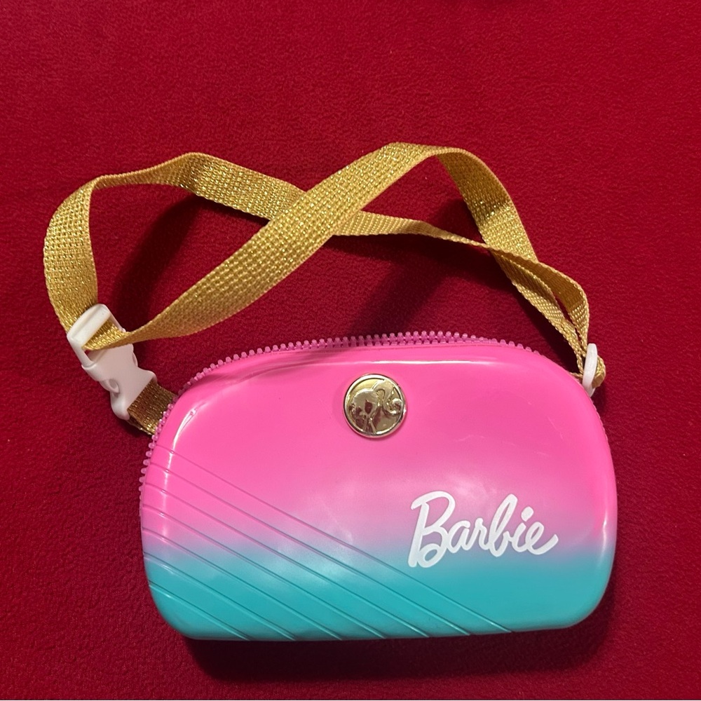 Barbie Pink and Teal Ombre Mini Crossbody with Gold Strap